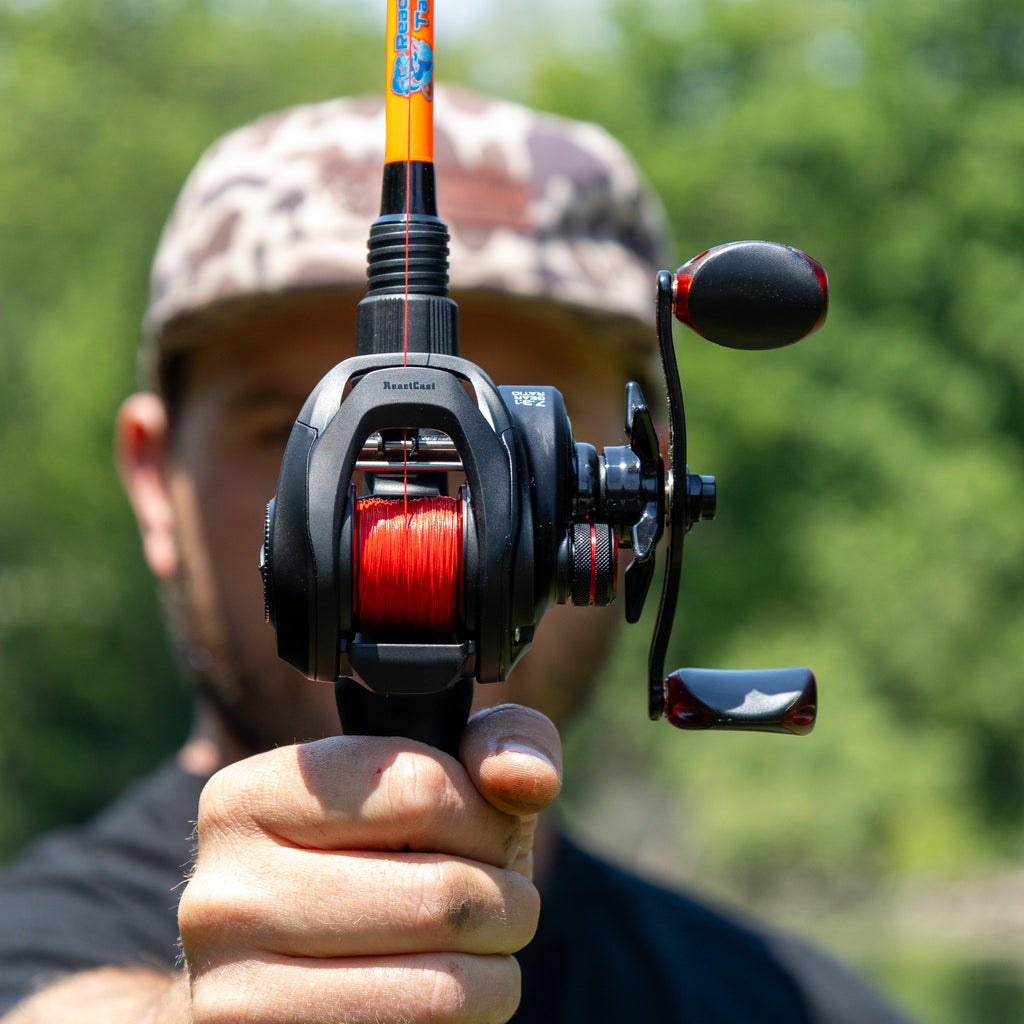 Reaction Tackle Braided Fishing Line - NO FADE Red