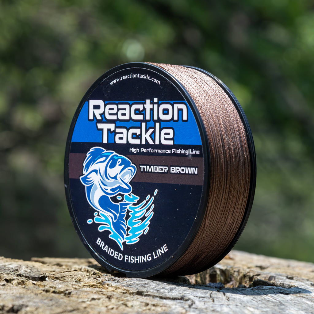 Reaction Tackle Braided Fishing Line - Timber Brown - NEW