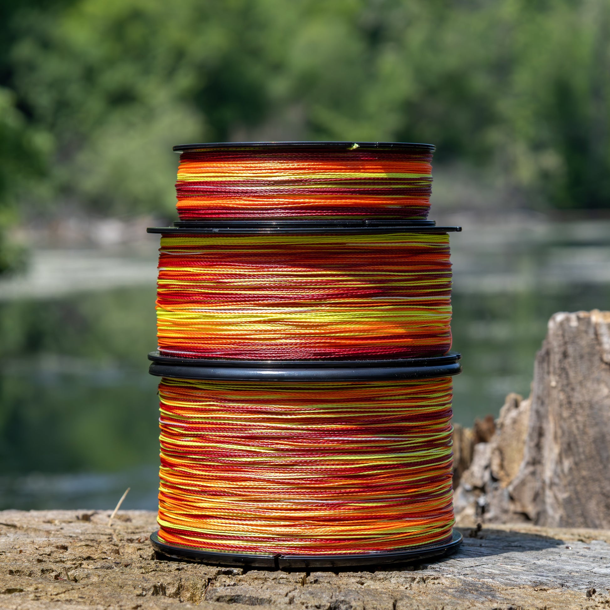 Reaction Tackle Braided Fishing Line - Fire Camo - NEW