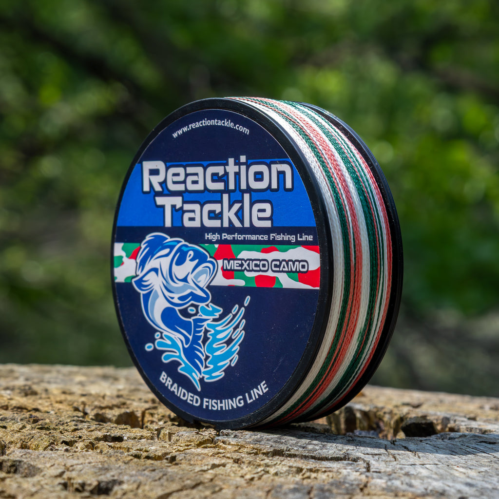 Reaction Tackle Braided Fishing Line - Mexico Camo - NEW