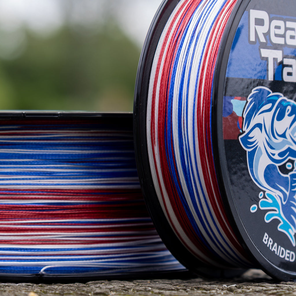 Reaction Tackle X8 Braided Fishing Line - USA Camo 8 Strand - NEW