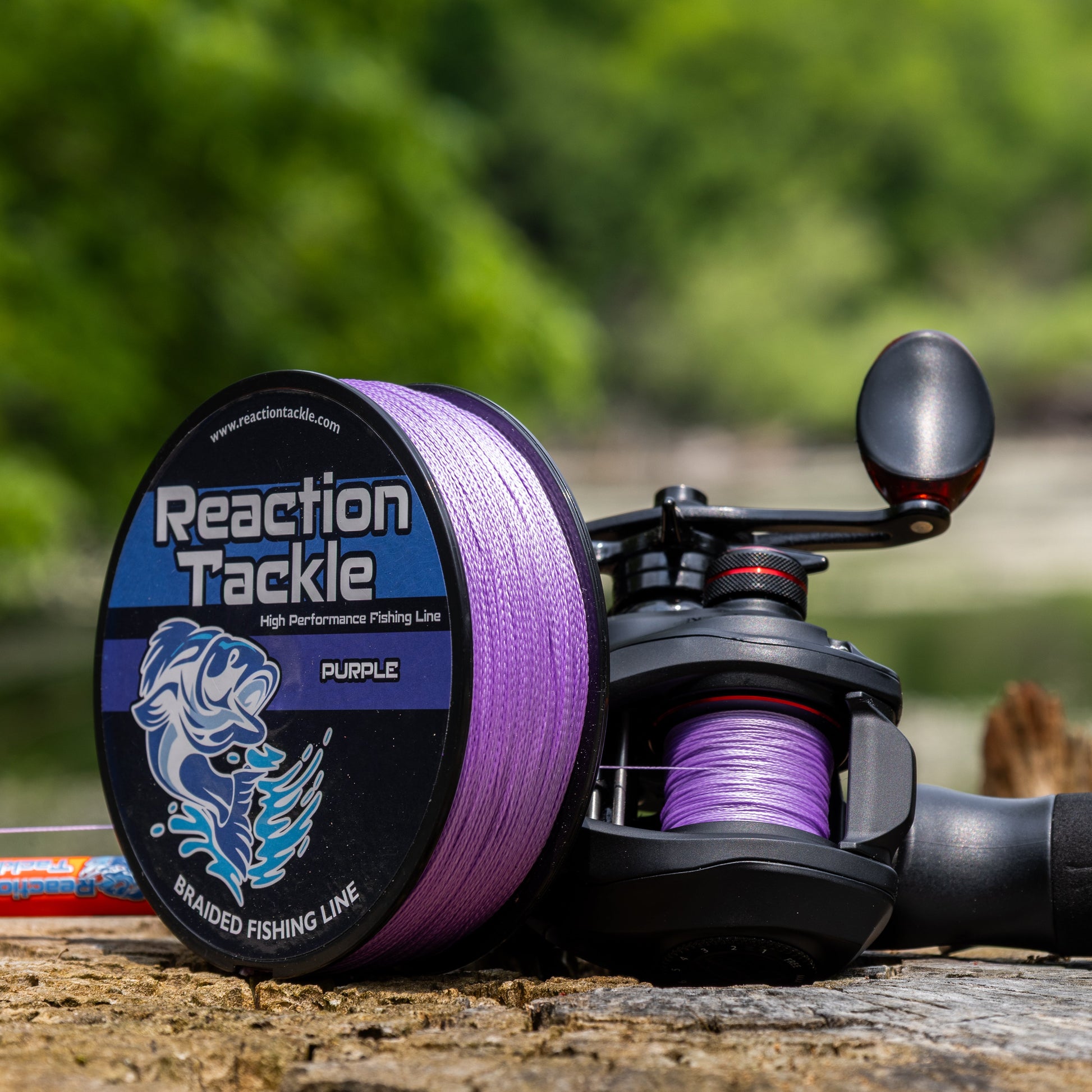 Reaction Tackle Braided Fishing Line - Purple - NEW