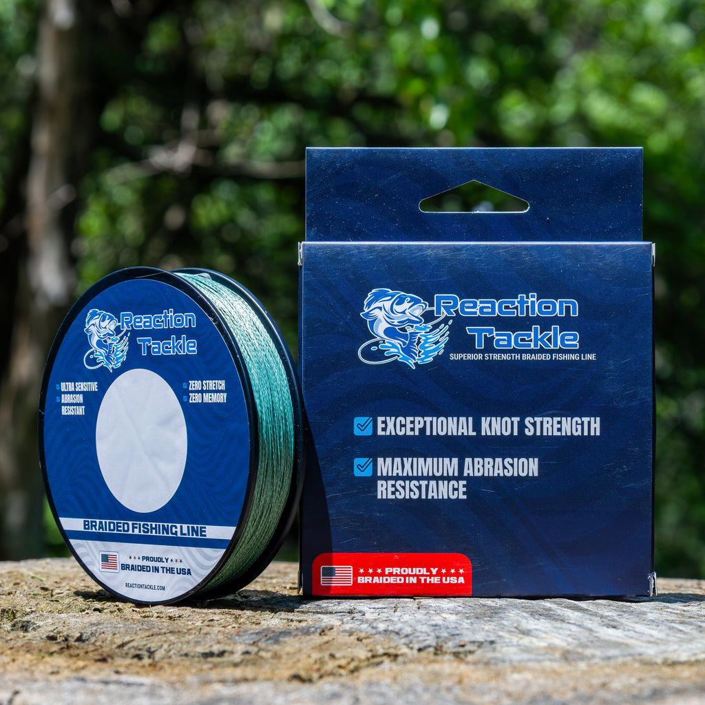 Reaction Tackle BRAIDED IN THE USA Fishing Line- 4X- NEW