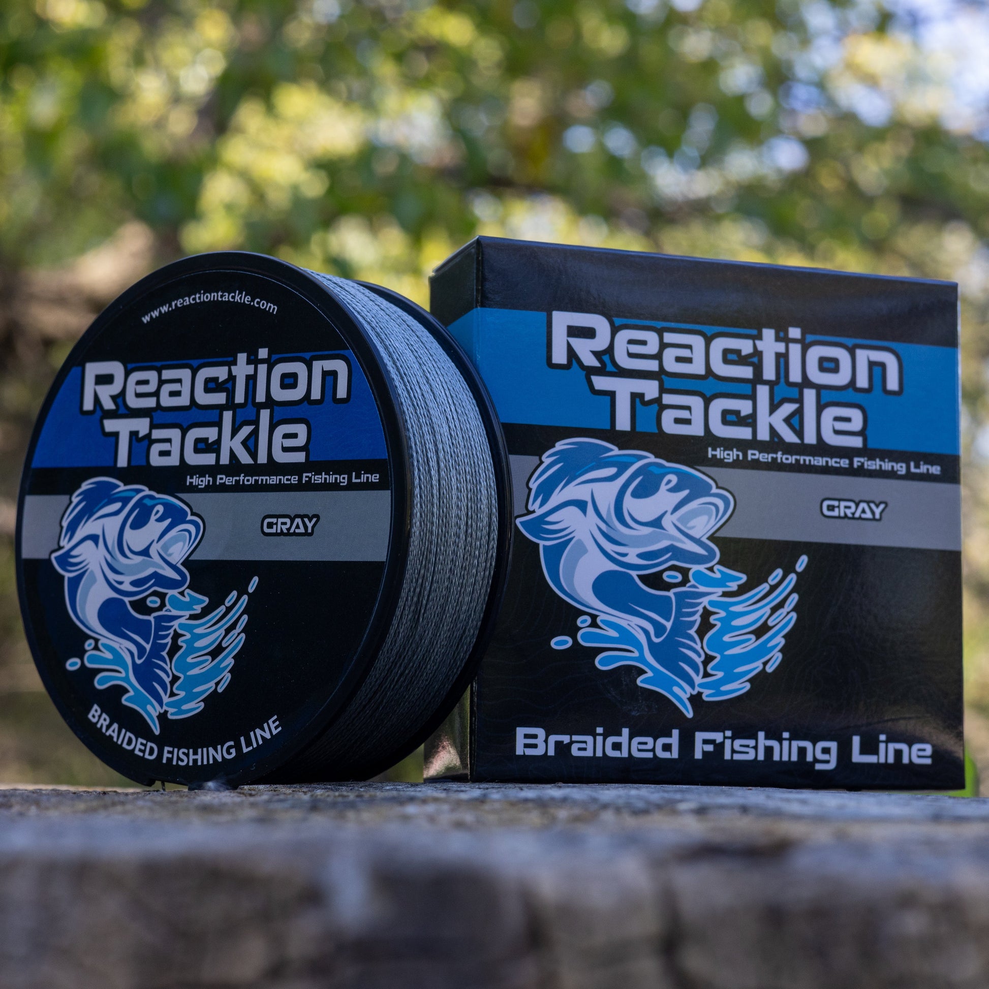 Reaction Tackle Braided Fishing Line - Gray