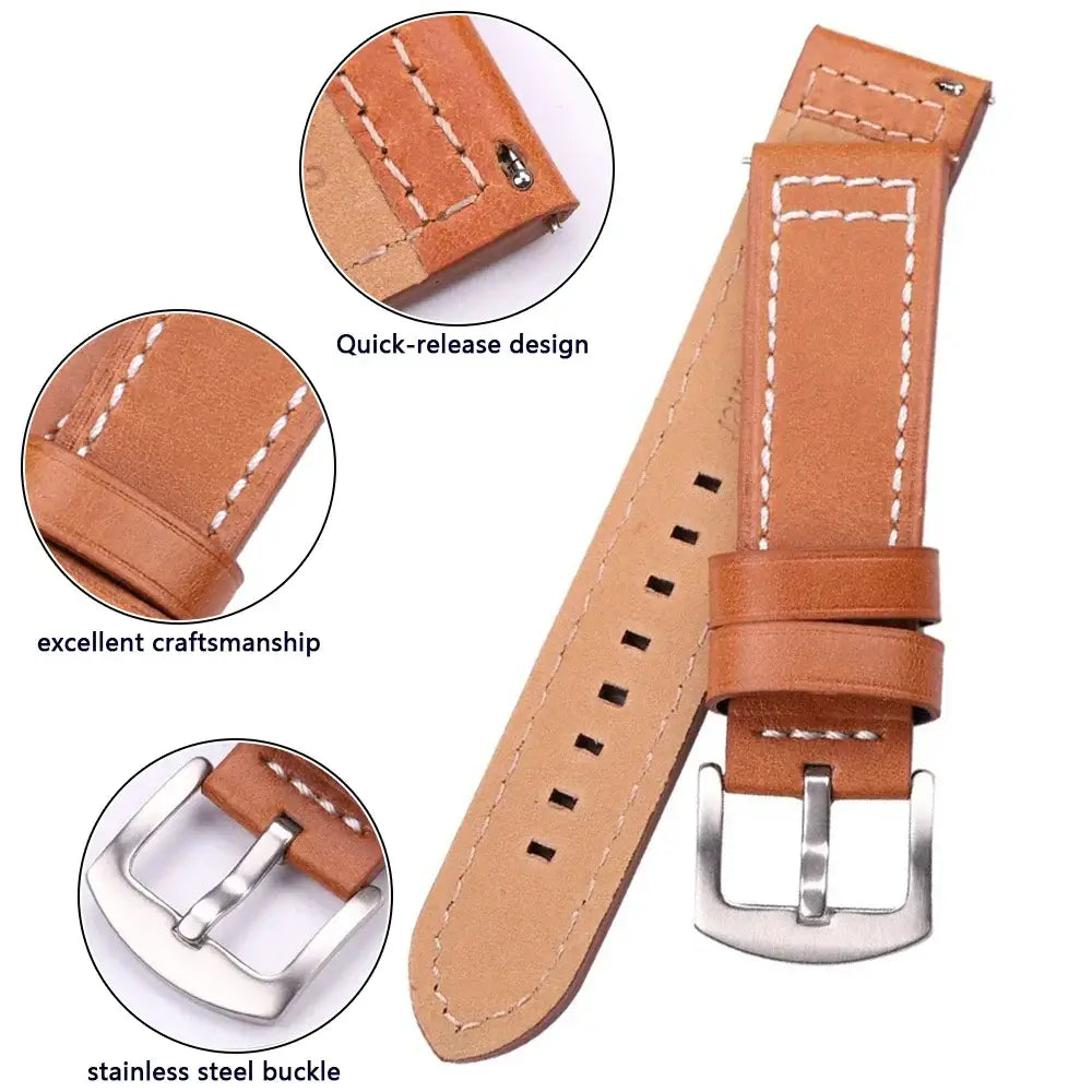 Ticwatch Soft Leather Band - Comfortable Sporty Design