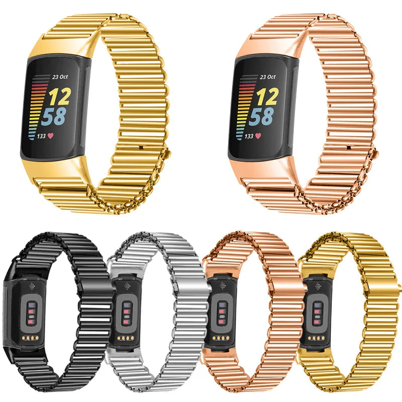 Fitbit Charge 5 6 Stainless Steel Strap - Modern Design