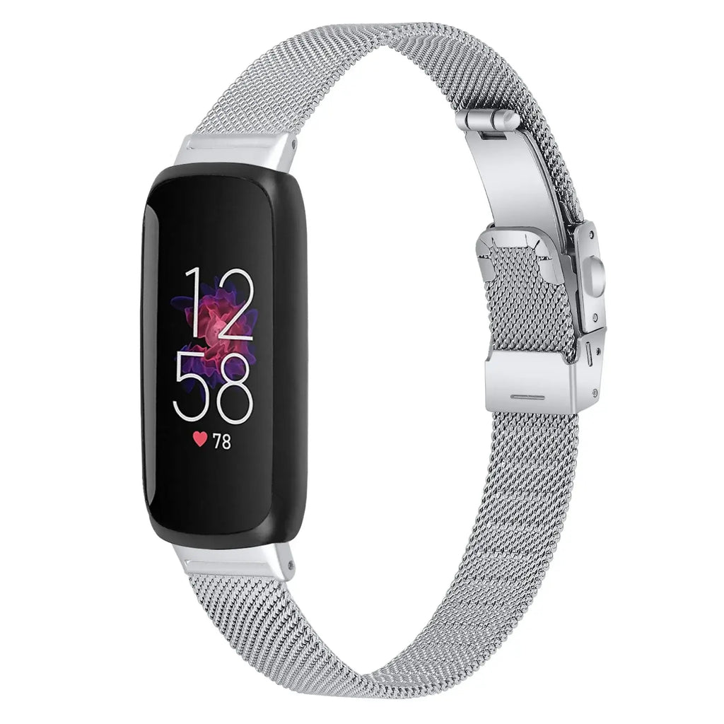 Fitbit Inspire 3 Thin Stainless Steel Band – Sleek Minimalist Metal Strap