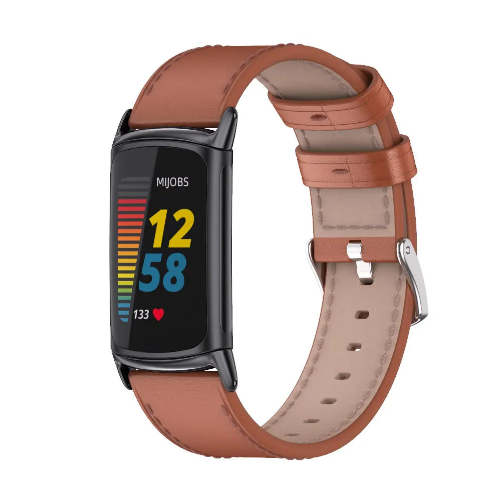 Fitbit Charge 5 6 Leather Strap - Stylish and Breathable