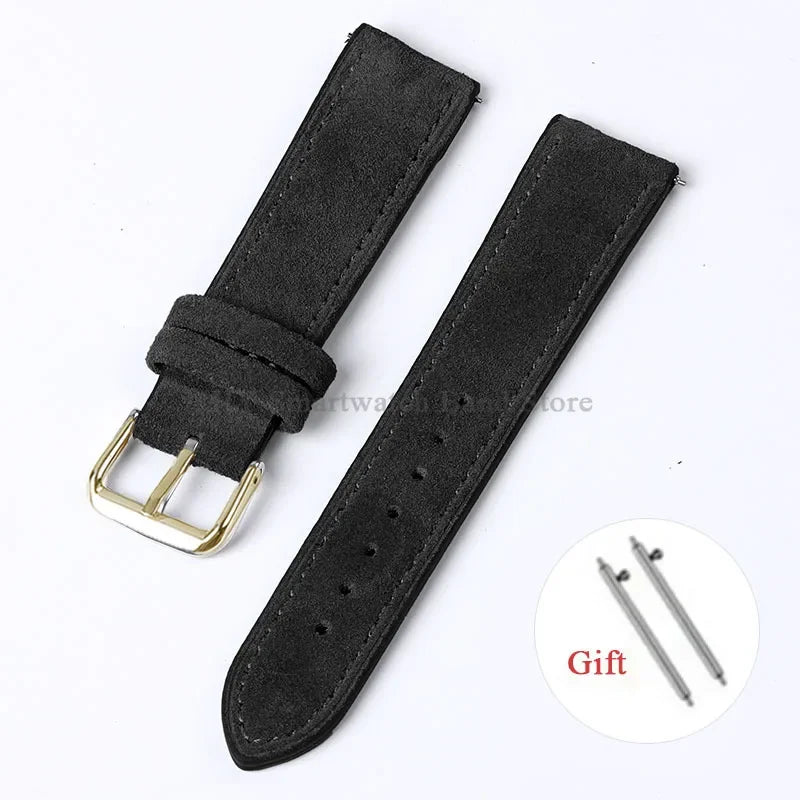 OnePlus Smartwatch Vintage Suede Leather Band Quick Release Strap