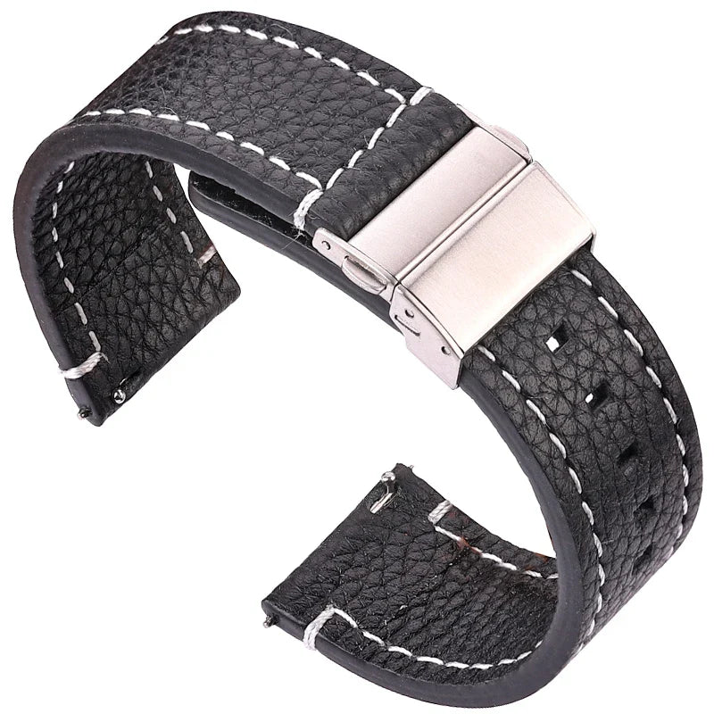 OnePlus Leather Watch Band, Pin Buckle Strap for Men Women, 20cm Wristband