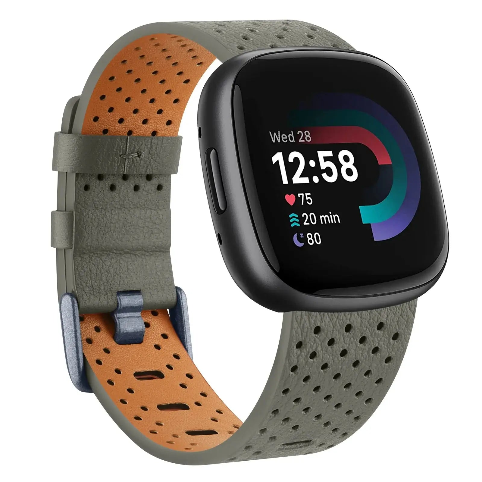 Fitbit Versa & Sense Leather Band - Stylish & Durable Design