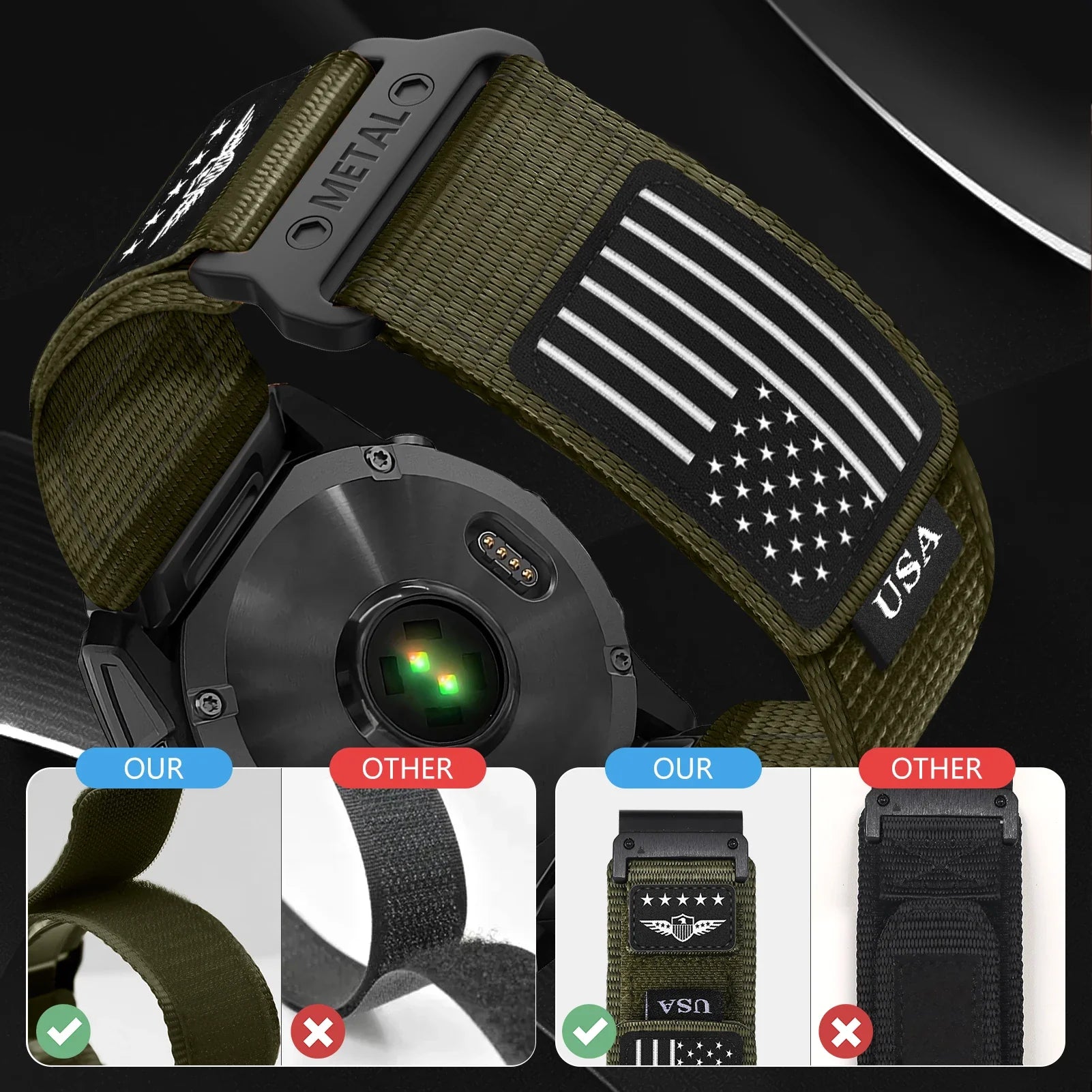 Garmin Fenix Nylon Strap - Tough, Tactical, QuickFit Band