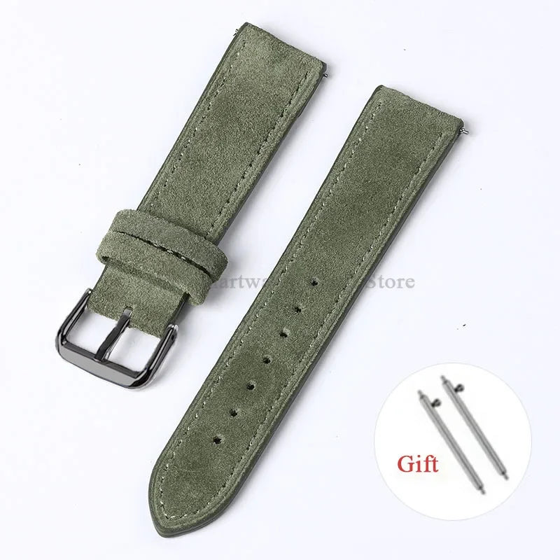 Polar Suede Leather Watch Strap For Polar Smartwatch - Handmade Quick Release