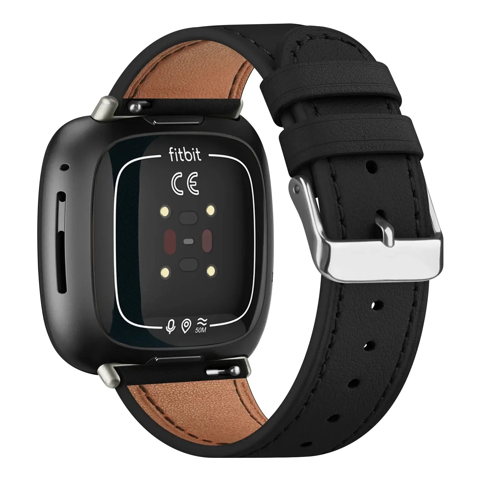 Fitbit Versa & Sense Leather Band - Stylish Durable Design