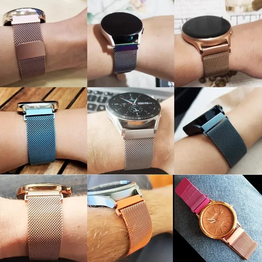 Amazfit Milanese Loop Band Stainless Steel Smartwatch Strap Metal Bracelet