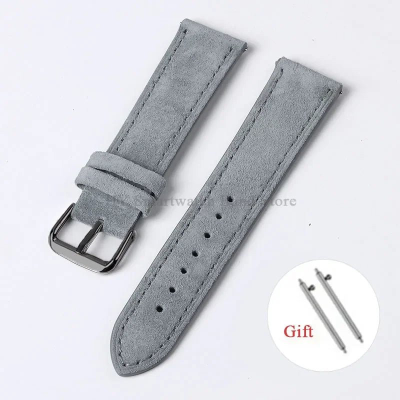 OnePlus Smartwatch Vintage Suede Leather Band Quick Release Strap