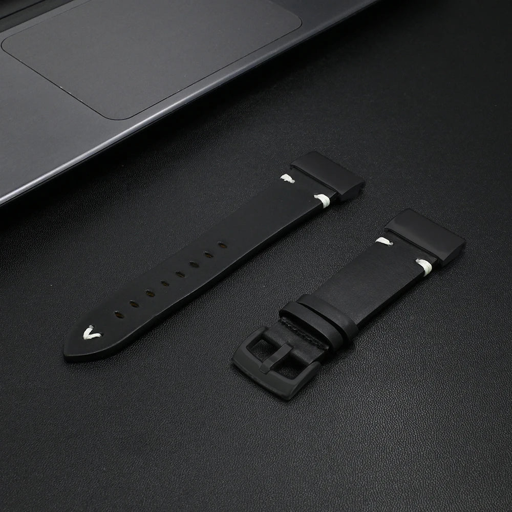 Garmin Leather Soft Strap - Premium Comfort Band