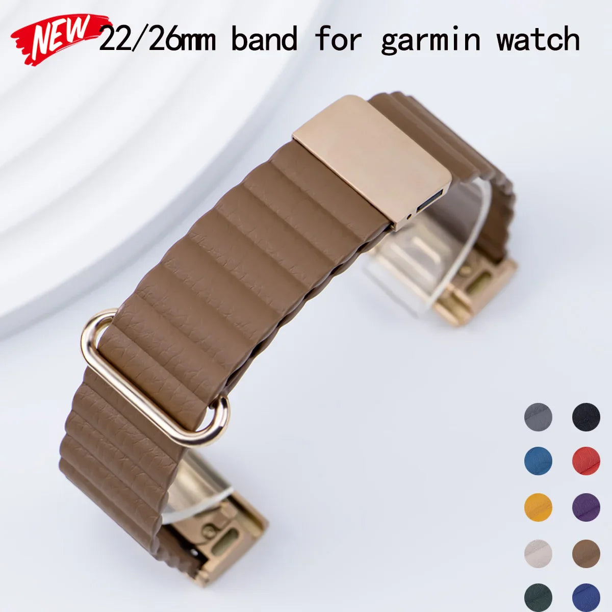 Garmin Leather Band - Premium Comfort Strap
