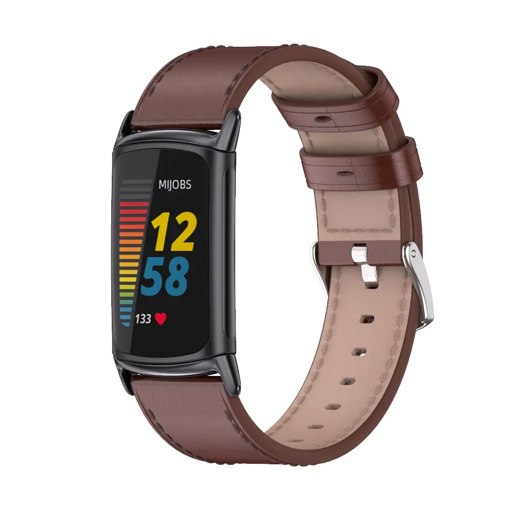 Fitbit Charge 5 6 Leather Strap - Stylish and Breathable