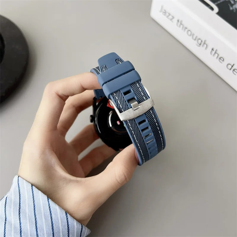 Amazfit Bands Silicone Nylon Strap for Smartwatch - Breathable Comfort