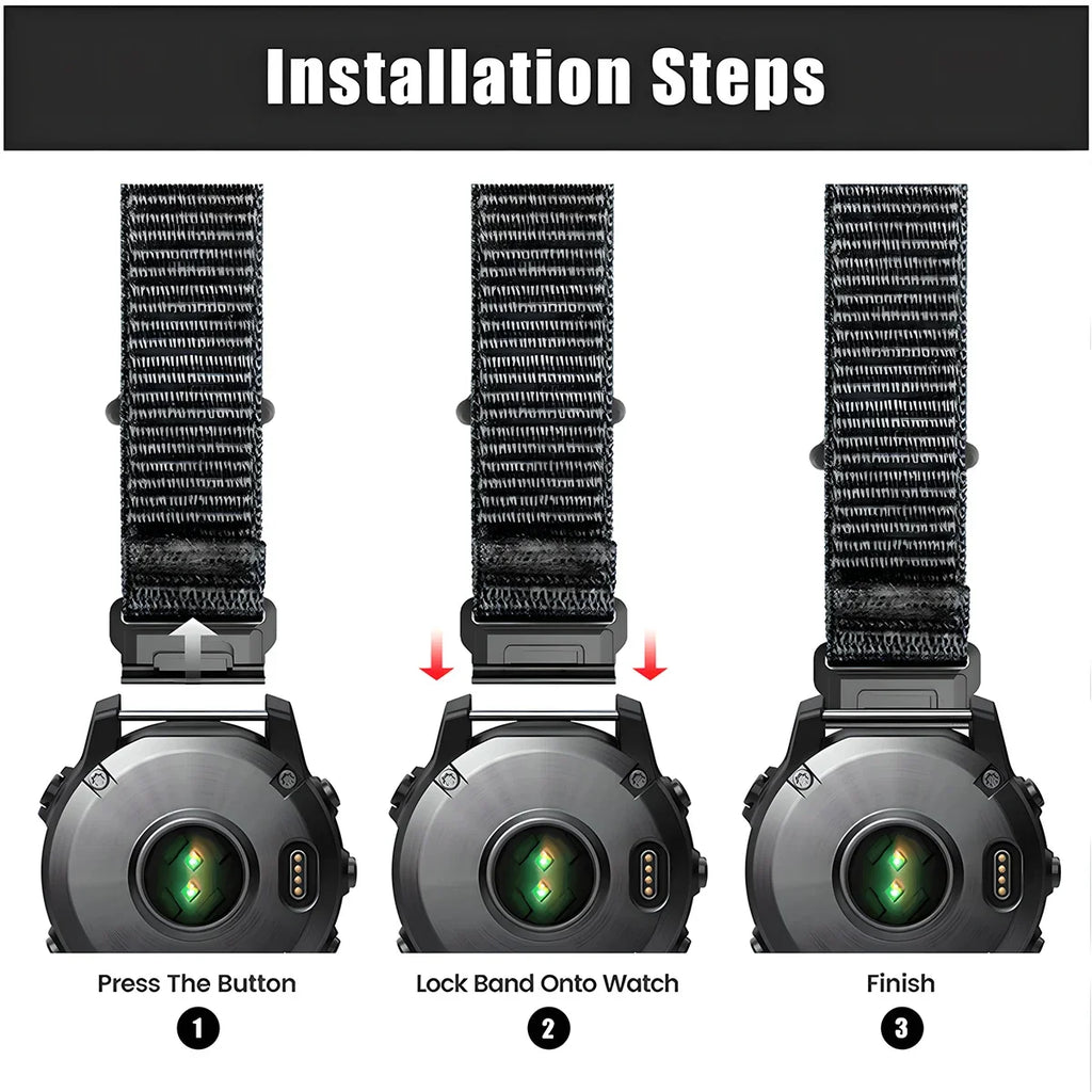 Garmin Nylon Quick Release Strap - Soft and Comfortable Band