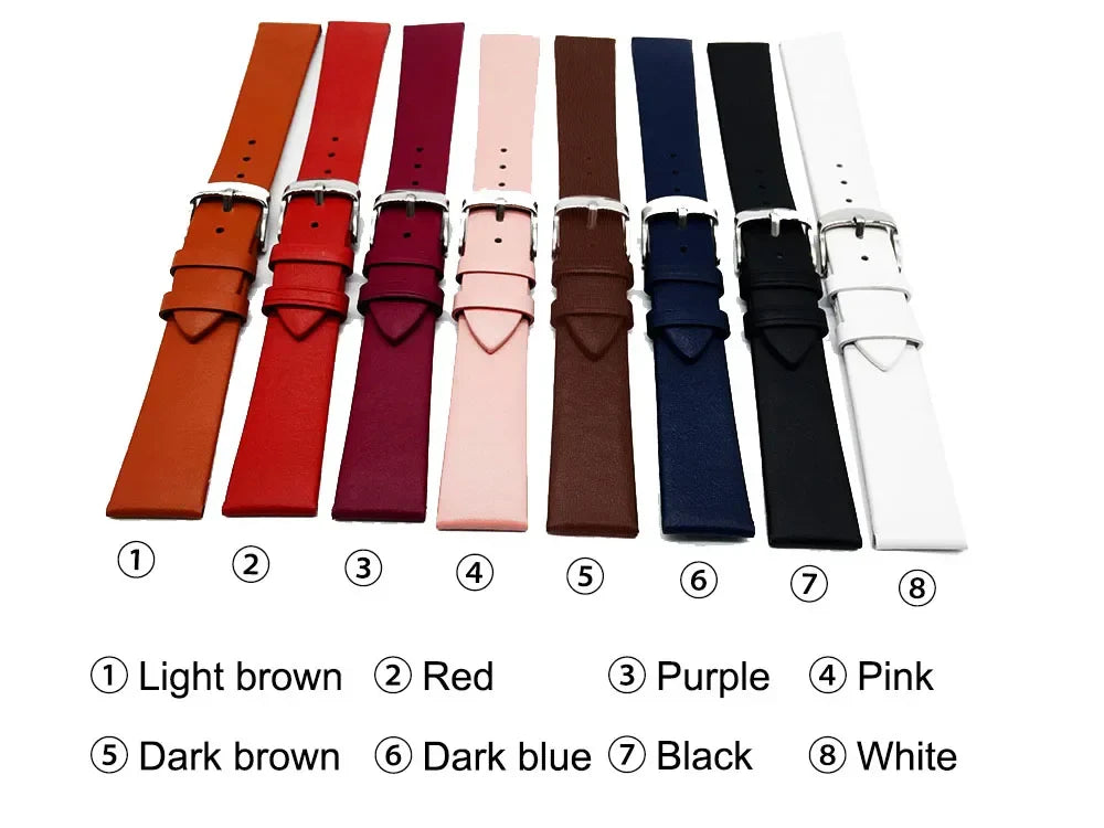 Amazfit Leather Band for Smartwatch Calf Leather with Silver Buckle