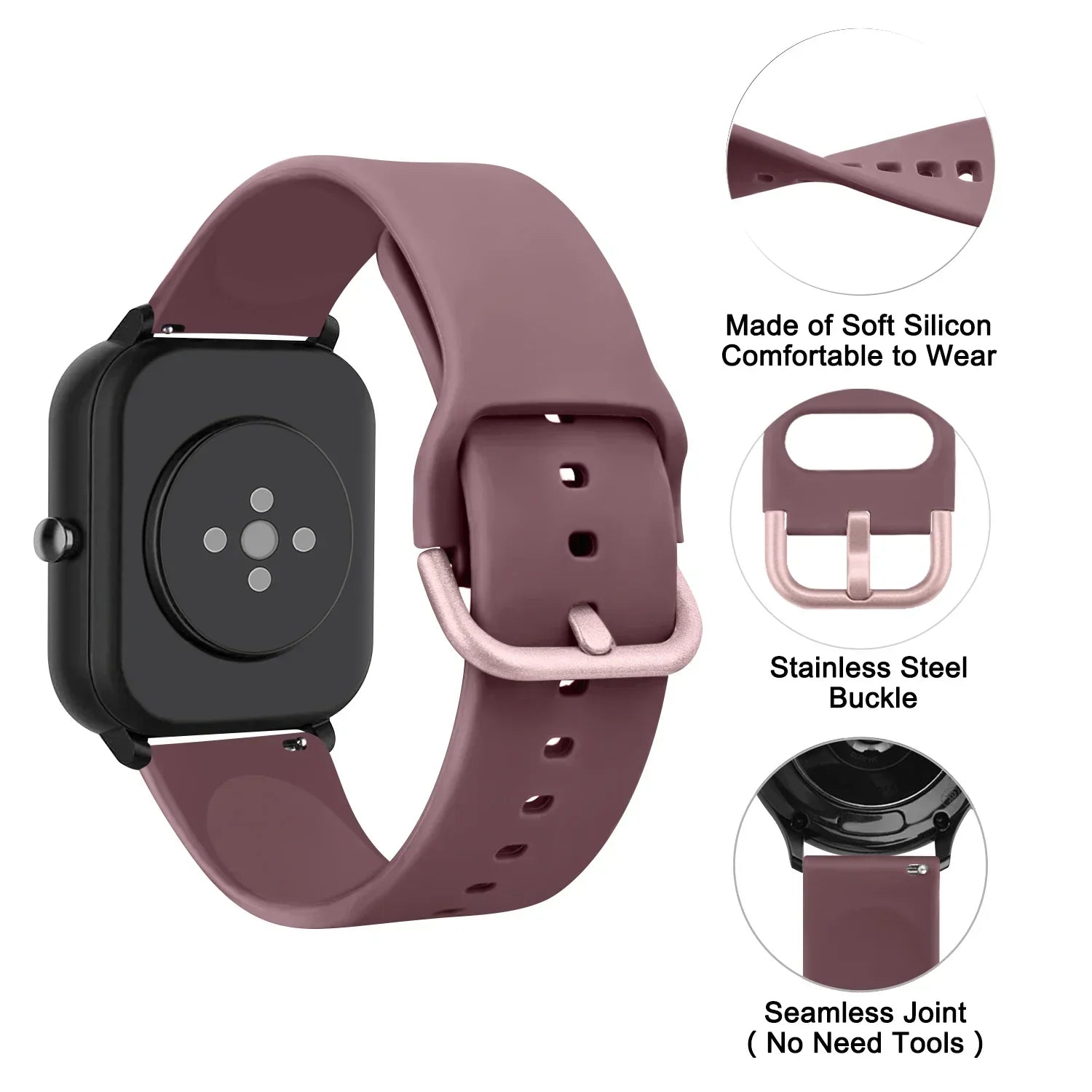 OnePlus Watch Band Silicone Strap Sport Replacement Wristband Accessory