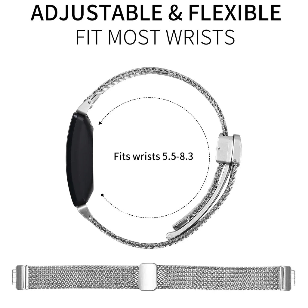 Fitbit Inspire 2, 1, HR Stainless Steel Band - Mesh Design