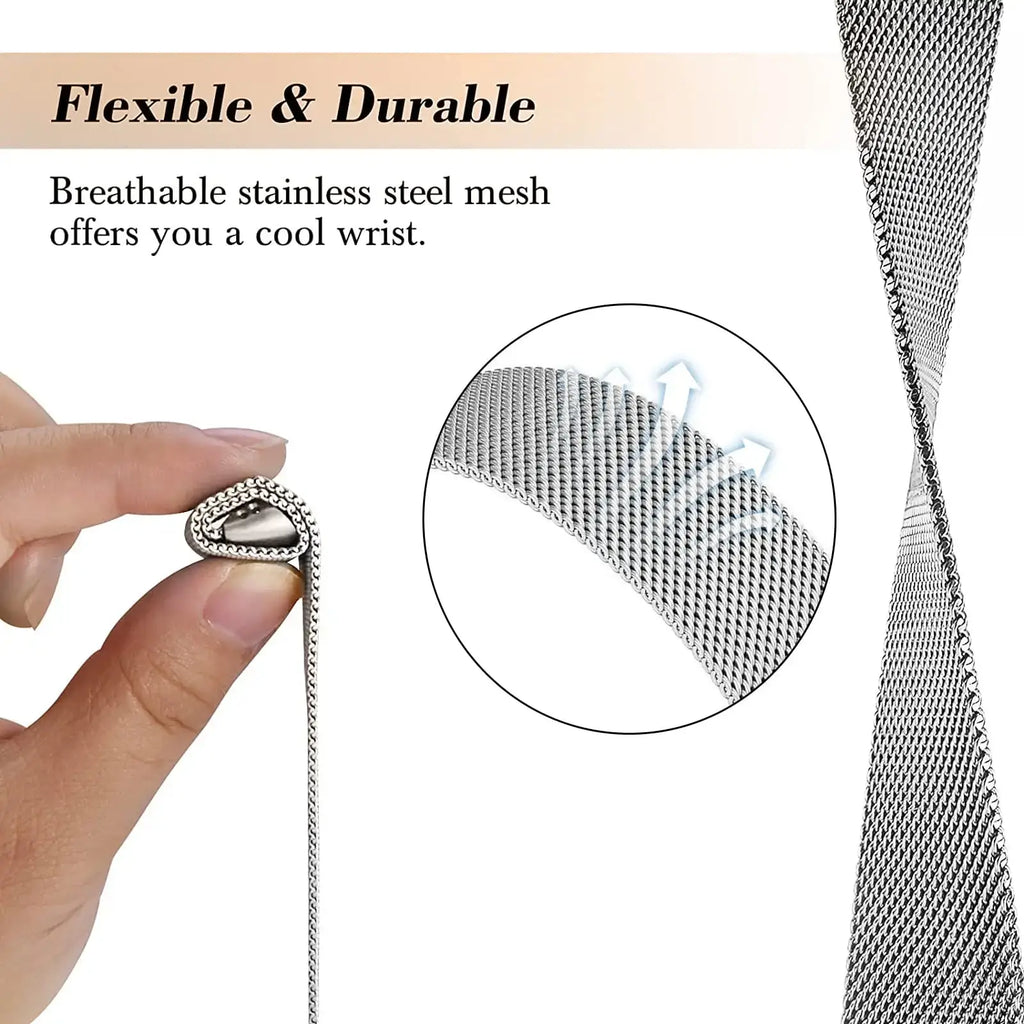 Fitbit Charge 5 6 Stainless Steel Magnetic Band - Stylish Durable