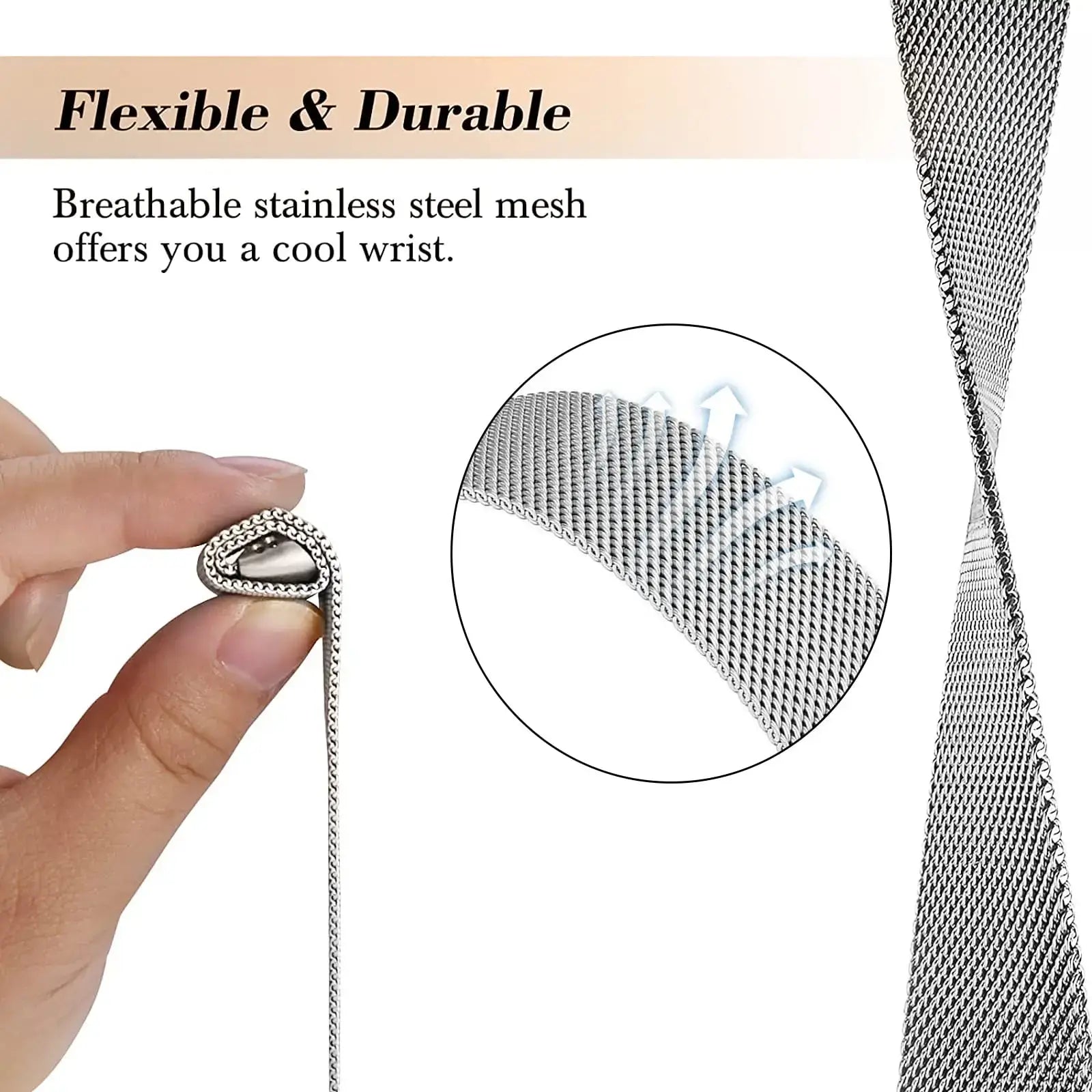 Fitbit Charge 5 6 Stainless Steel Magnetic Band - Stylish Durable