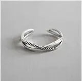 S925 Sterling Silver Adjustable Ring: Fashionable Retro Charm for Men and Women