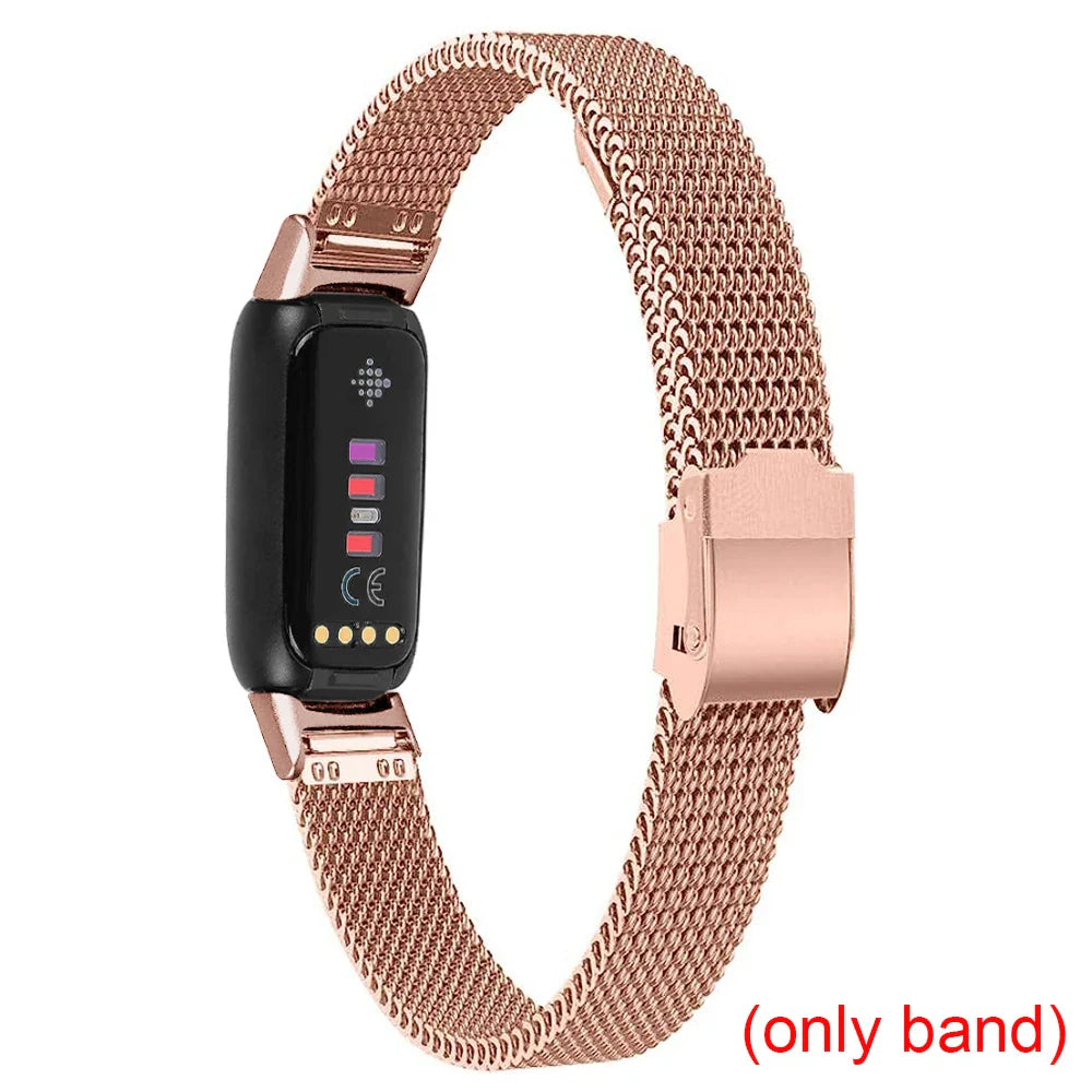 Stainless Steel Fitbit Luxe Band - Durable Elegant Design