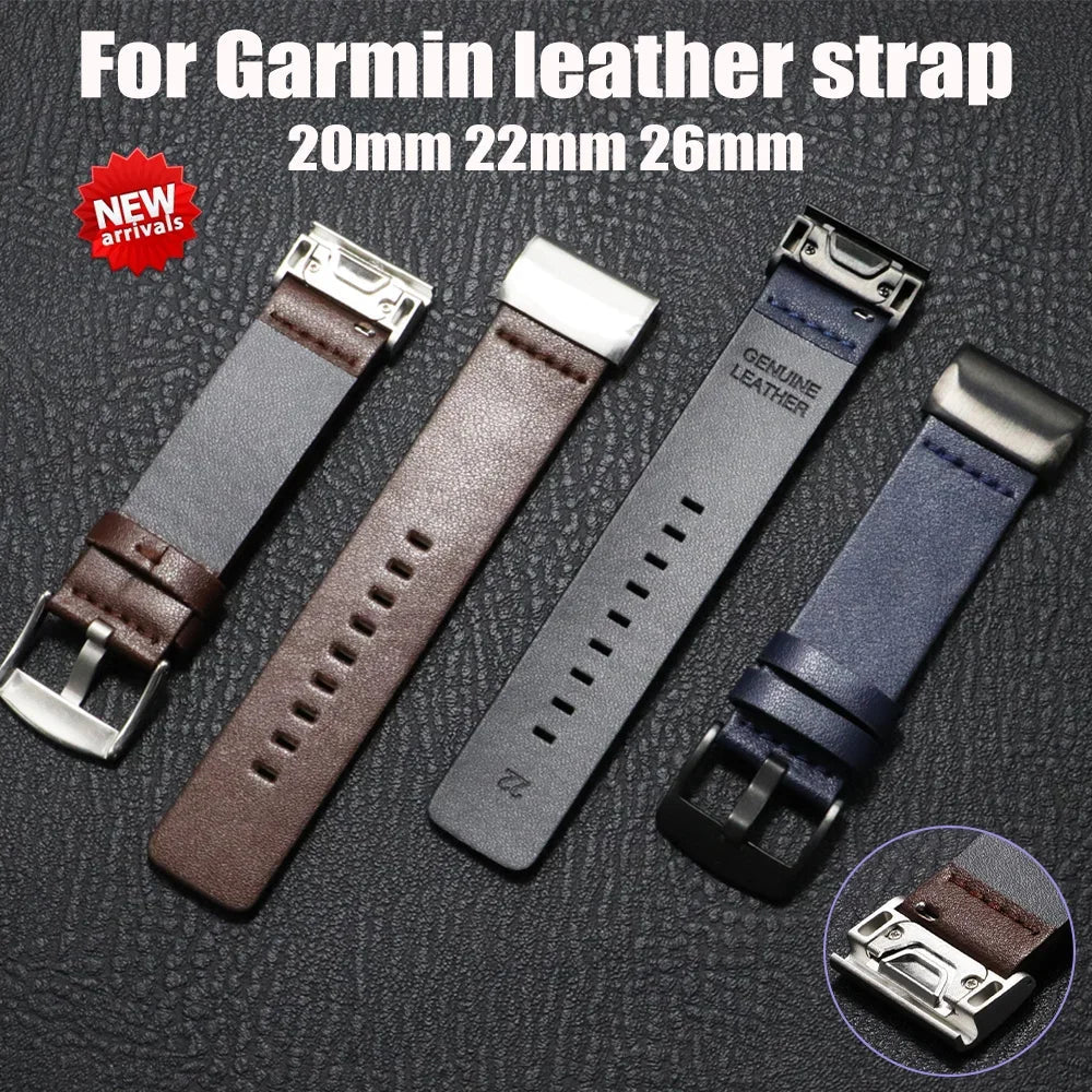 Genuine Leather Garmin Straps - Quickfit