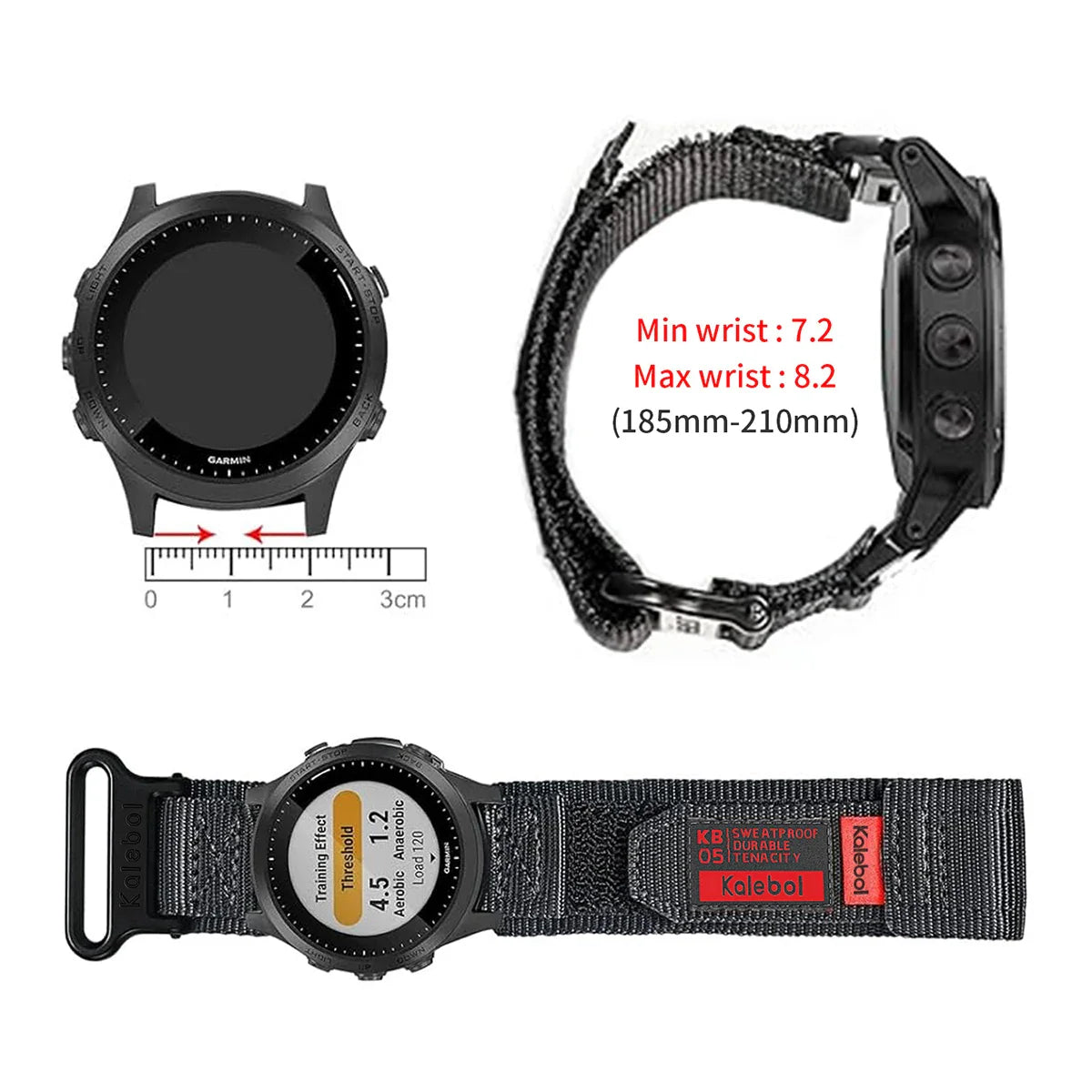 Garmin Nylon Loop Strap - Breathable Tactical Sports Band