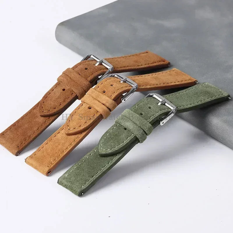 Polar Suede Leather Watch Strap For Polar Smartwatch - Handmade Quick Release
