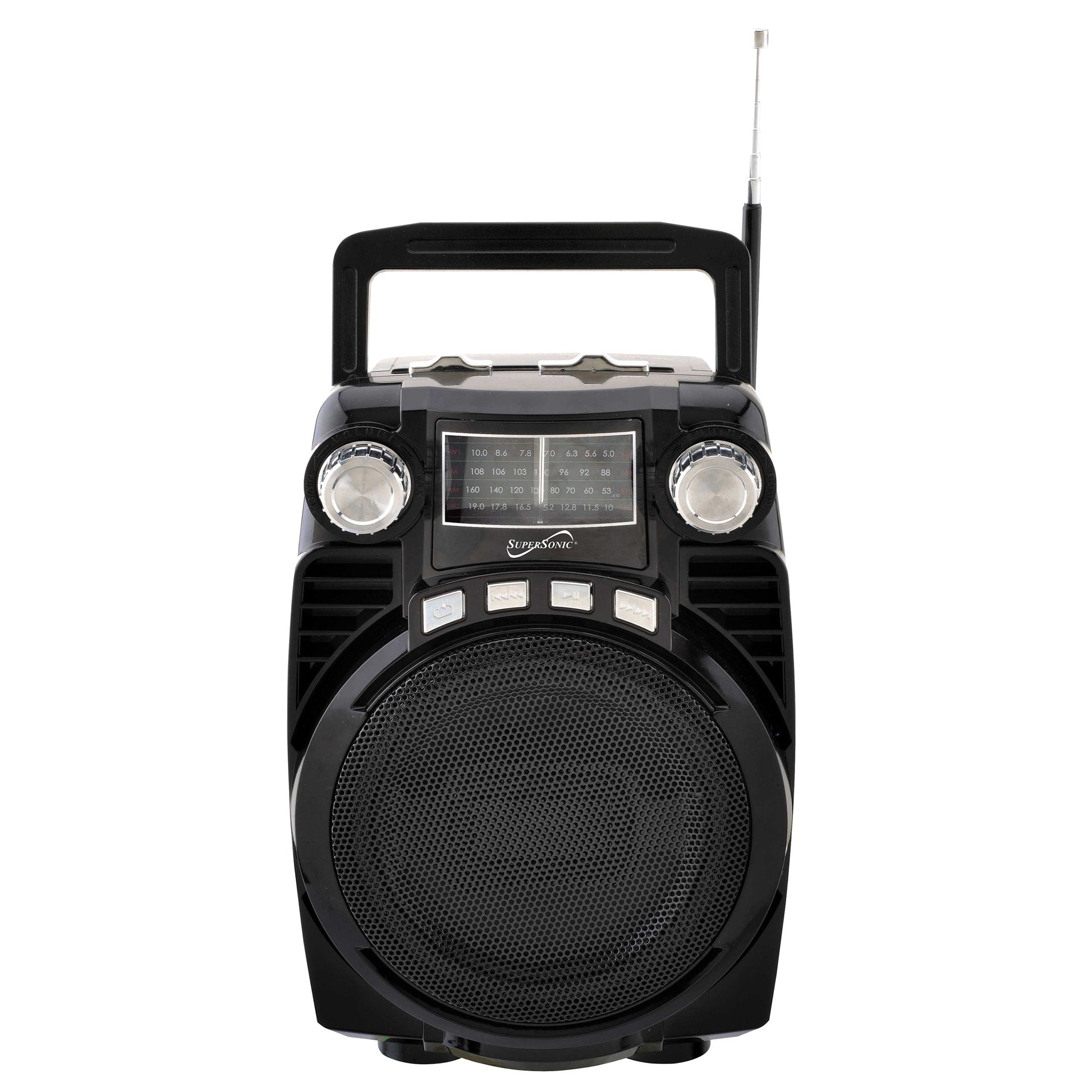 Supersonic Bluetooth Portable 4 Band Radio in Black