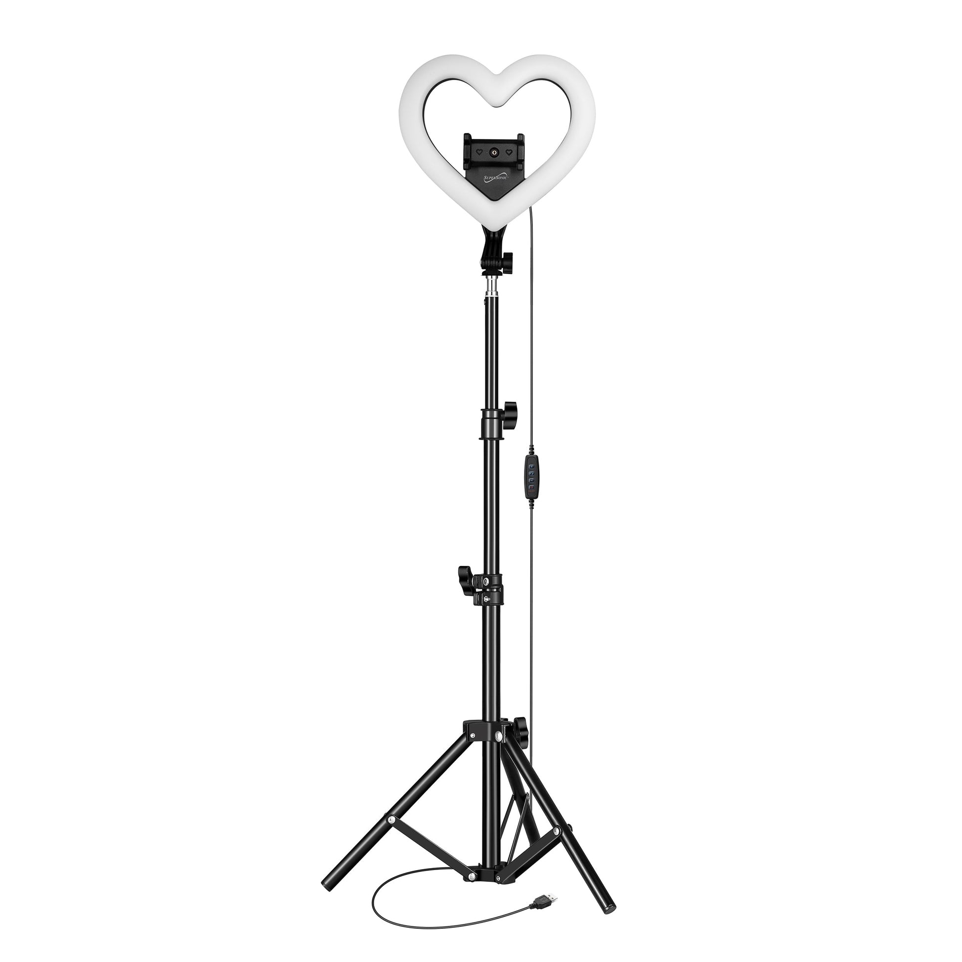 SuperSonic Pro Live Stream 10 Inch Heart Shaped Selfie Ring Light