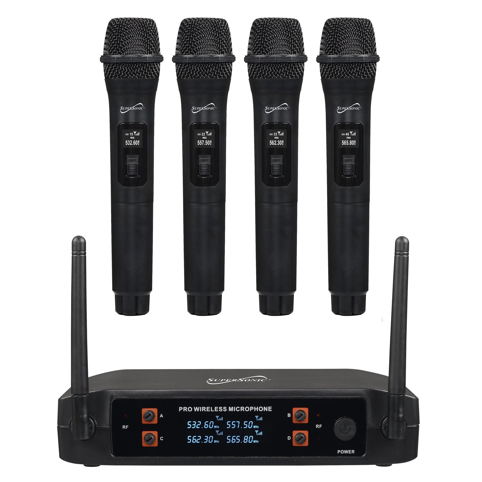 SuperSonic 2.4G 4 Channel Wireless Microphone System