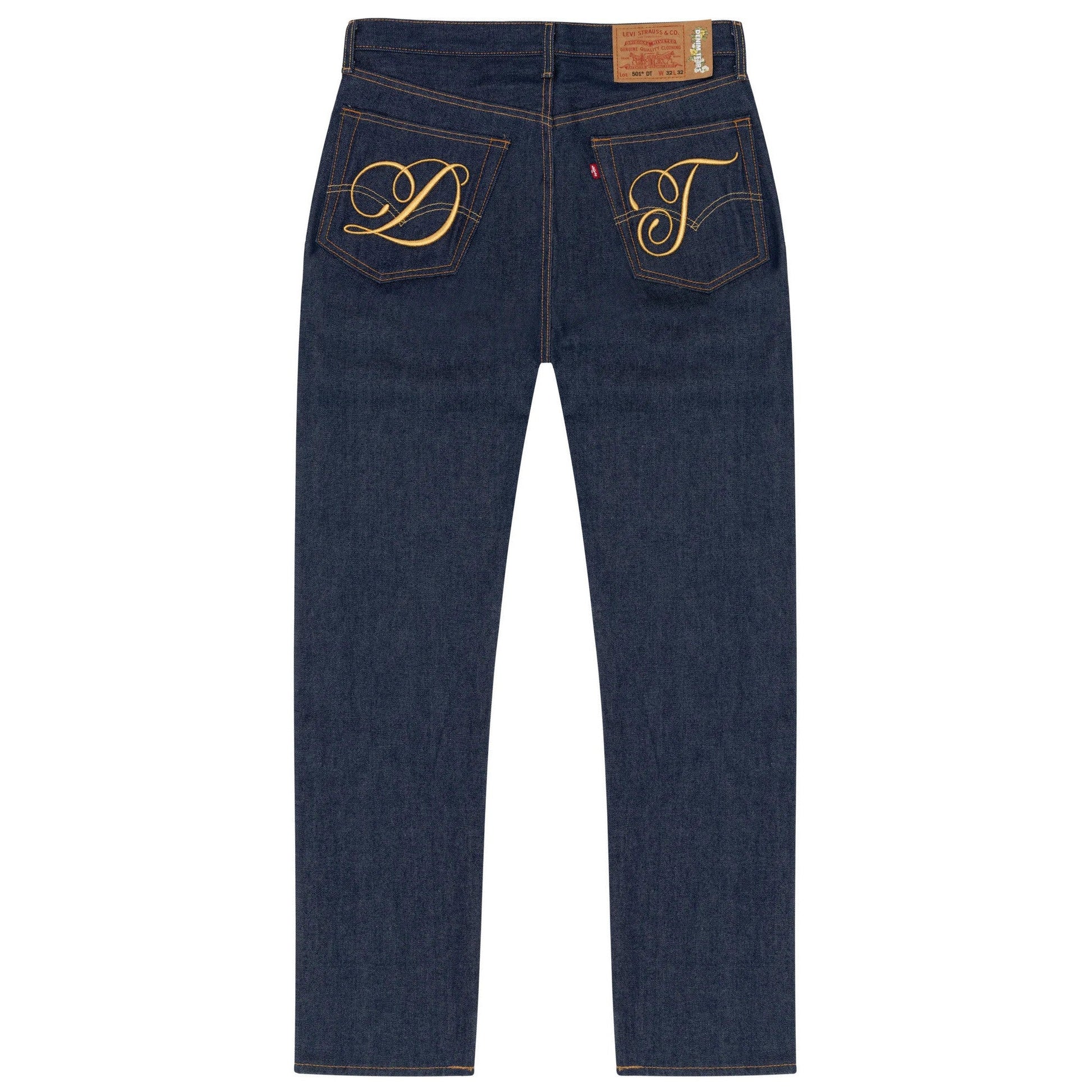 Denim Tears Metallic Gold Script 501 Selvedge