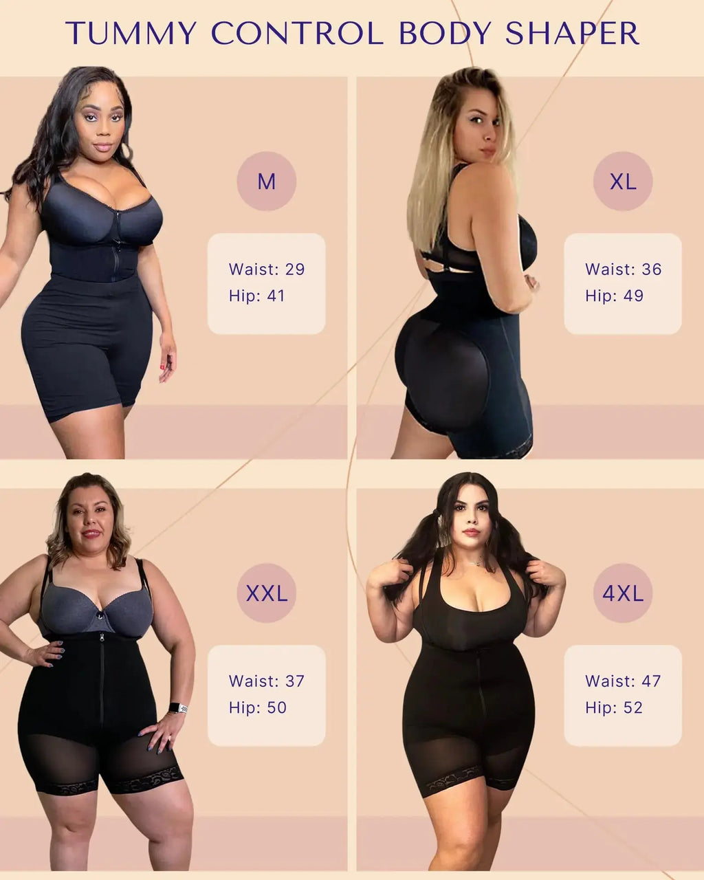 SHAPELLX Colombianas Shapewear for Women - Postpartum Black Body Shaper