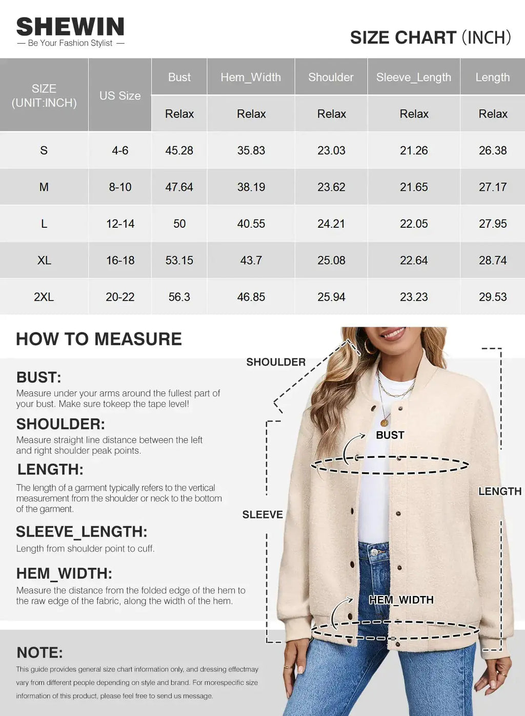 SHEWIN Womens Bomber Jacket - Stand Collar Button Down Jacket