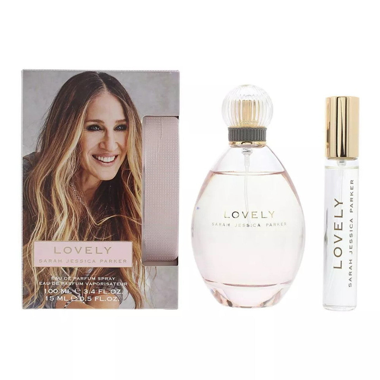 Lovely sarah jessica parker 2 pcs set for women: 3.4 eau de parfum spray + 0.5 eau de parfum spray