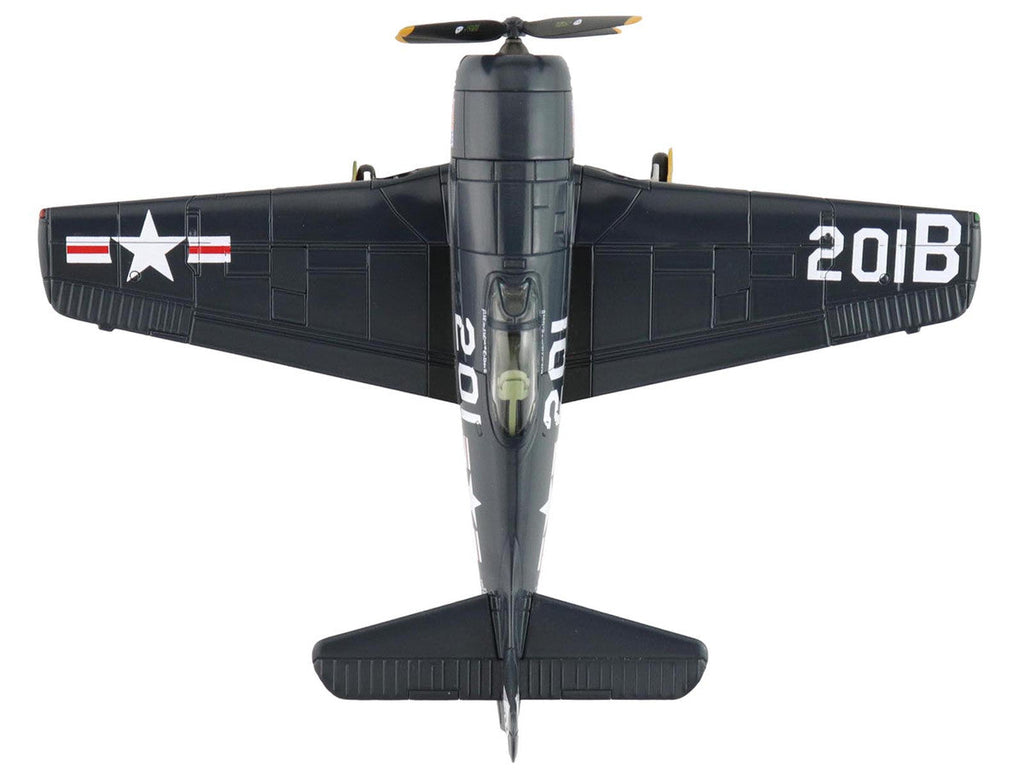 Grumman F8F-2P Bearcats Fighter Aircraft "121714 Duxford (Restored Plane)" (2014) United States Navy "SkyMax Flying Heroes" 1/72 Diecast Model by Hobby Master