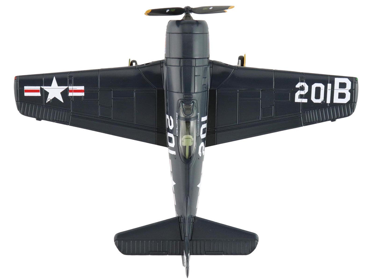 Grumman F8F-2P Bearcats Fighter Aircraft "121714 Duxford (Restored Plane)" (2014) United States Navy "SkyMax Flying Heroes" 1/72 Diecast Model by Hobby Master