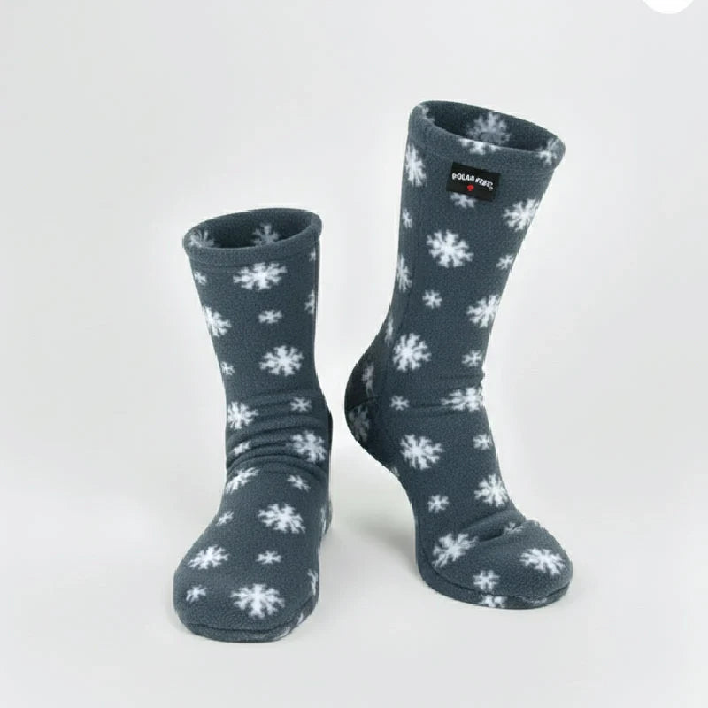 Polar Feet Adult Fleece Socks - Snow