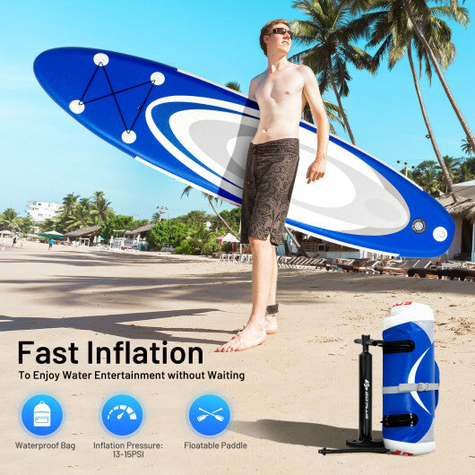 11 Feet Adjustable Inflatable Stand up Paddle SUP Surfboard with Bag
