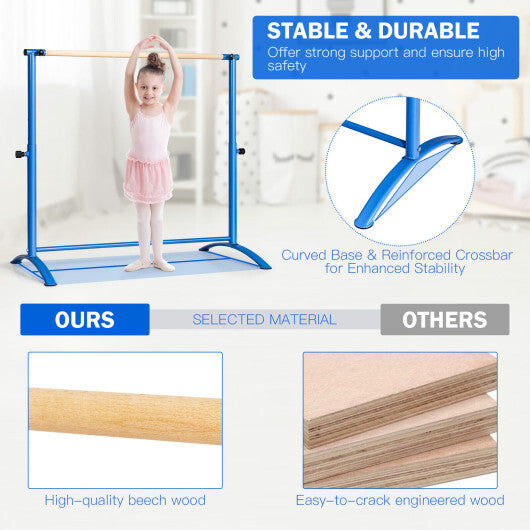 51 Inch Ballet Barre Bar with 4-Position Adjustable Height-Purple
