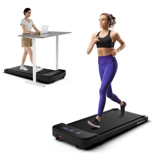 2.5HP Under Desk Treadmill with Remote Control and 3 Countdown Modes-White