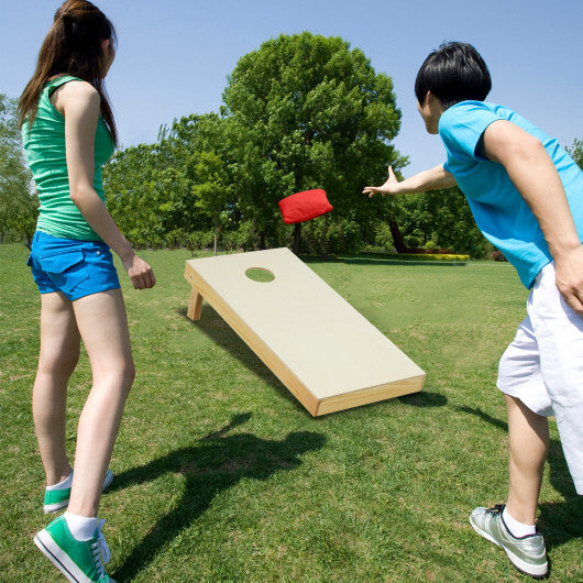 Solid Wood Cornhole Board Set Portable Corn Hole Game Board Includes 8 Bean Bags-M