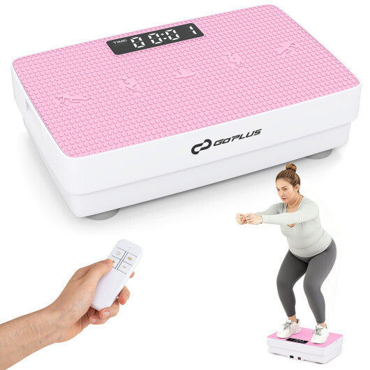 Vibration Plate Exercise Machine with Gravity Sensor and Remote Control for Home Gym-Gray